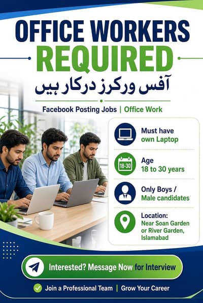 Need workers for online work text for more details