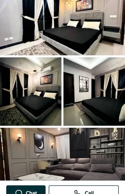 Par Day and short Time One and Two BeD Room appaertment Available Bahria Town Phase 4 and 6 Empire Heights 2 family apartment any time available