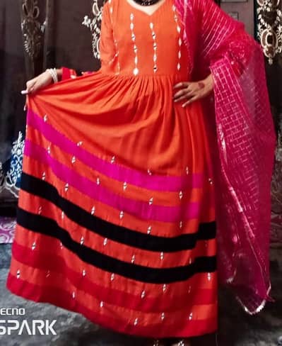 Beautiful Multicolor Fancy Frock – Party Wear