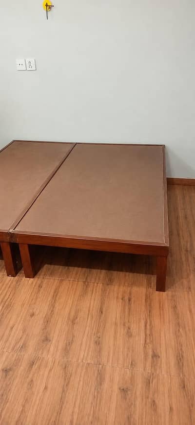 single wooden beds and kids bed, fridge for sale urgently