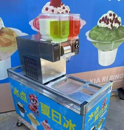 Commercial Snowflake Ice / Bingsu Machine – Complete Setup with Troll