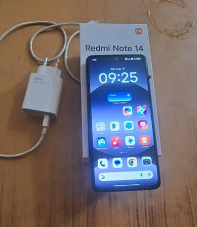Redmi Note 14 Display Finger Print With Box 33 Watt Fast Charger