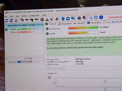 Toahiba 256 gb nvme | 67% health
