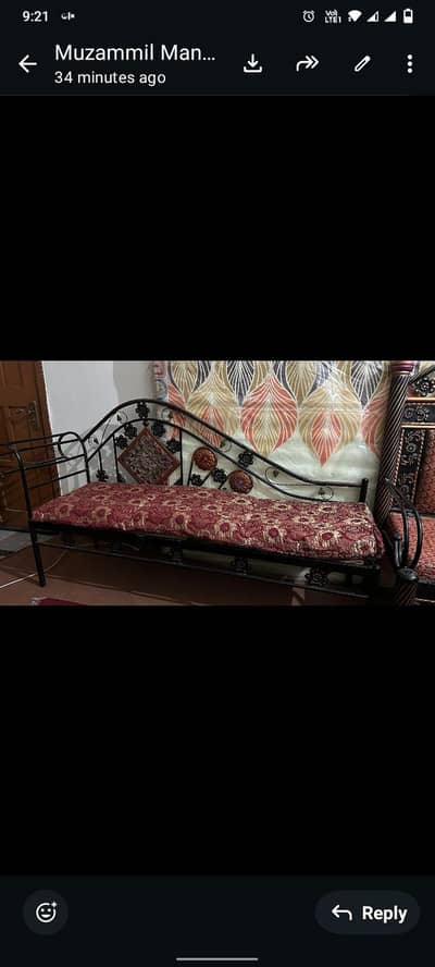 sofa set iron good condition