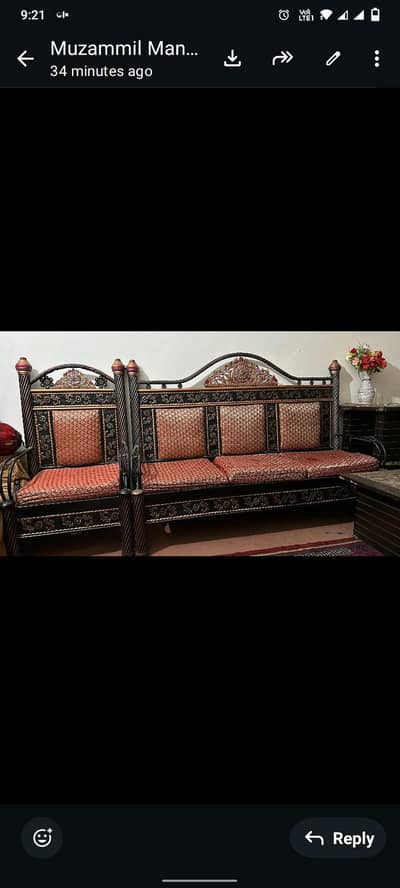 sofa set iron good condition