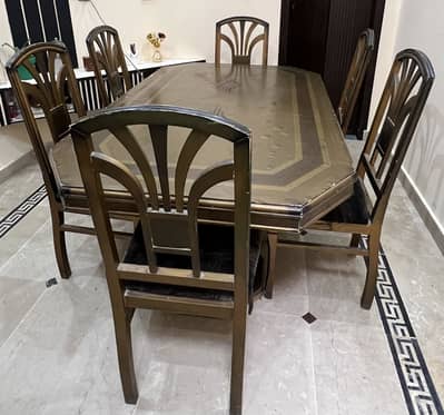 Dining table set with 6 chairs
