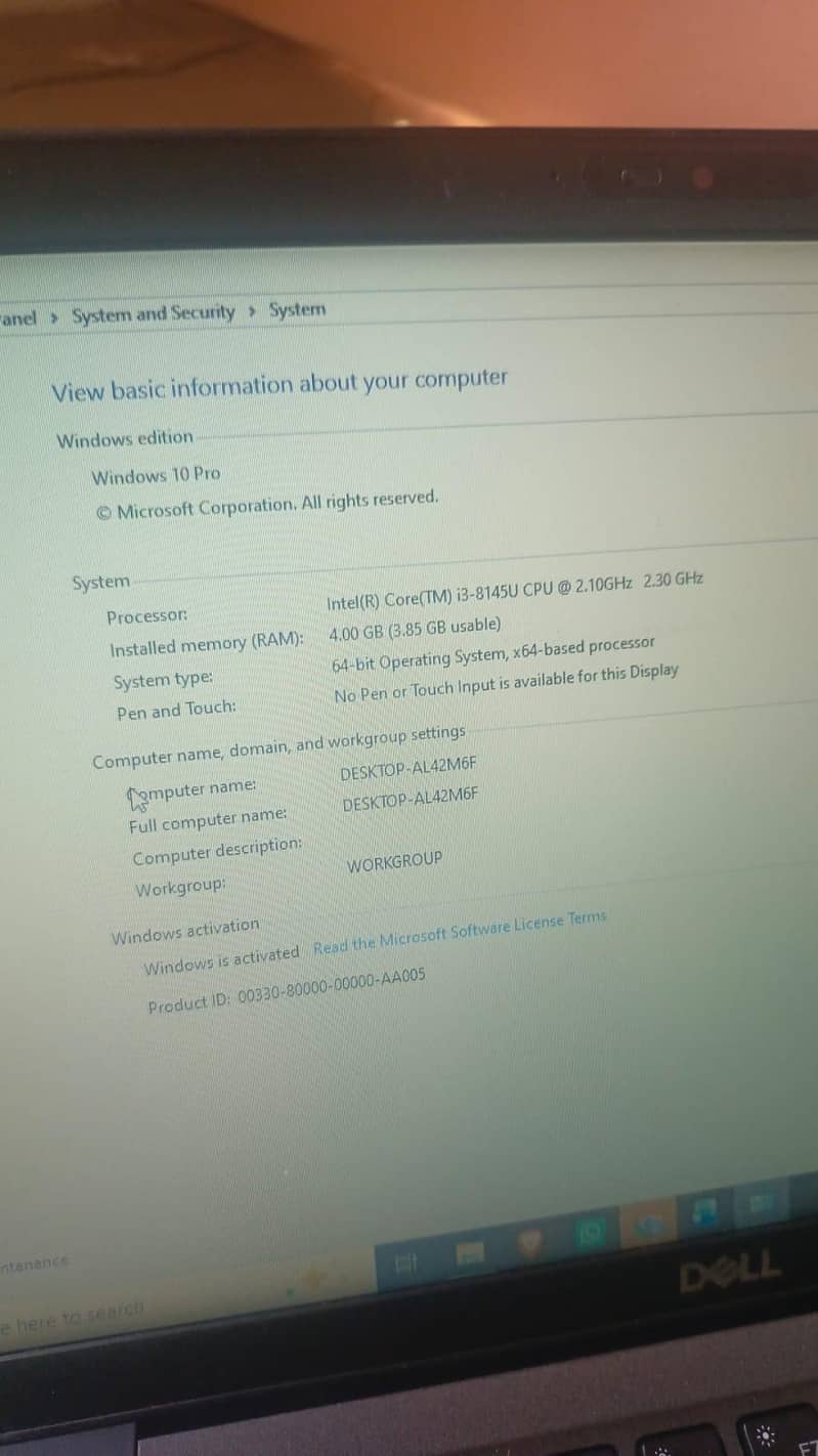 Core i3 8th generation 3