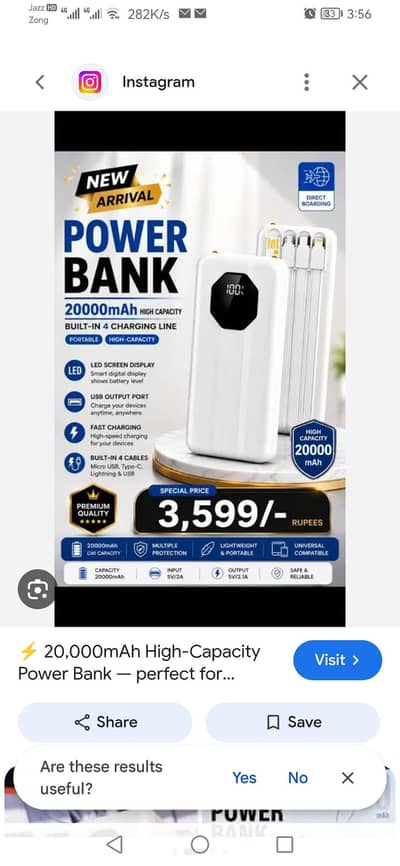 Rohs power bank 20000mh