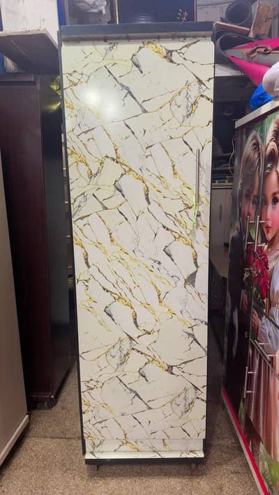  Premium 6 Feet Cabinet / Wardrobe – Marble Design & Locker Included