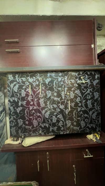  Designer Black Floral Wall Cabinet / Storage Iron stand