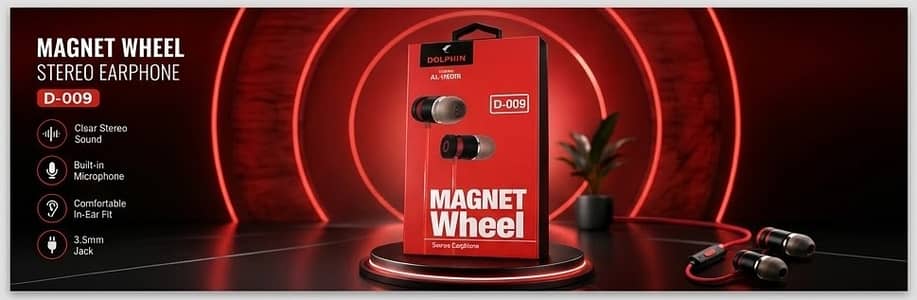 Dolphin D-009 Handsfree | Stereo Sound | Built-in Mic & Selfie Button