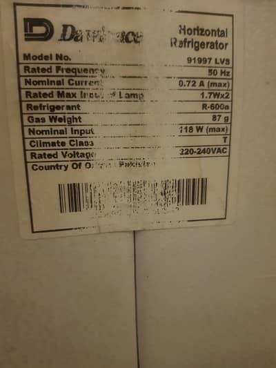 Dawlance 91997 LVS 2 Door Refrigerator- Home Used