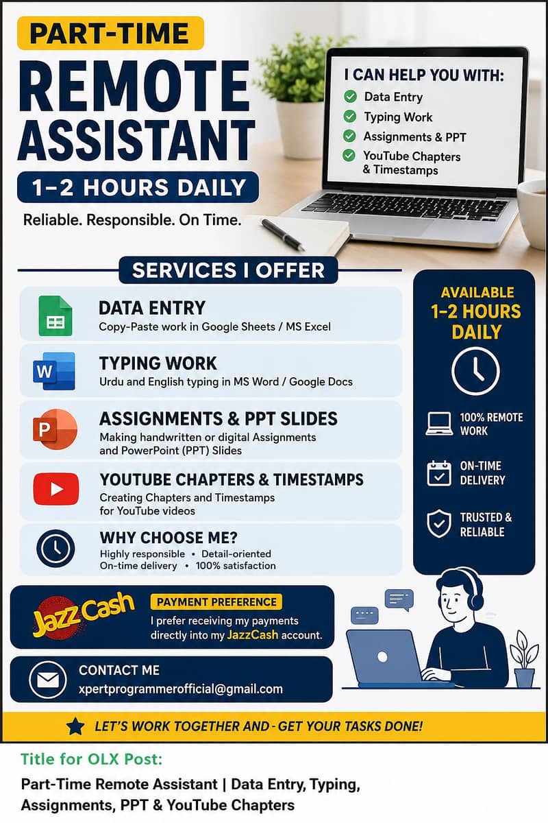Part time remote assistant 0