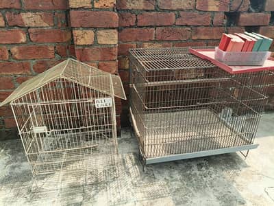 2 parrot cages 3 boxes