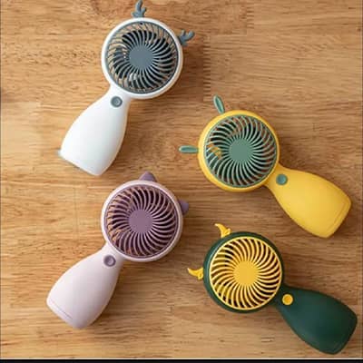 rechargeable battery fan & multicolor portable