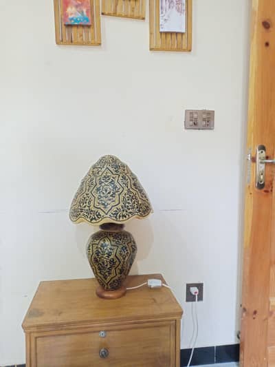 camel skin lamps (two lamps)