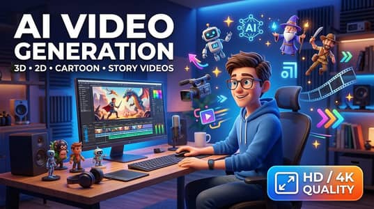 AI GENERATED VIDEOS | 2D • 3D • CARTOON • REALISTIC
