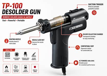 GOOT TP-100 Desoldering Gun In Pakistan | Portable Solder Remover