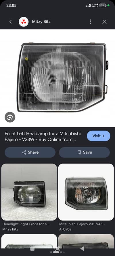 pajero headlight