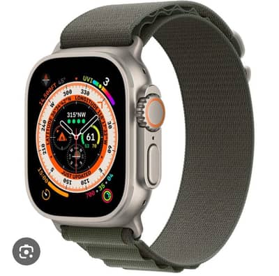 Apple watch ultra 49mm titanium Green alpine Loop