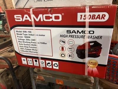 Samco pressure washer 150 bar for cleaning car bikes solar system