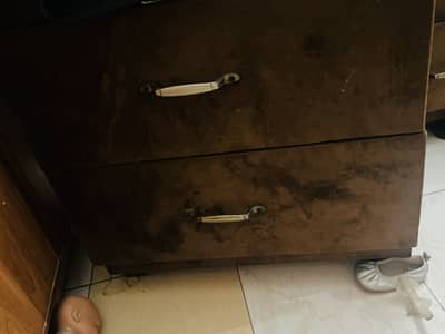 Bed set for sale with dressing table