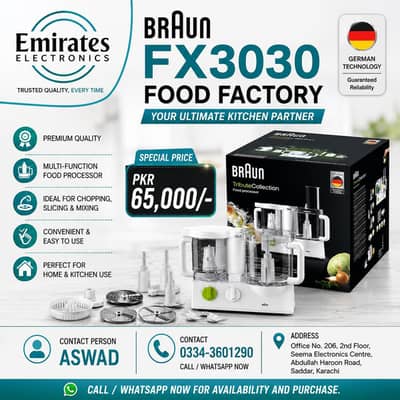 Braun FX3030 Food Processor | Food Factory | Premium Kitchen Machine