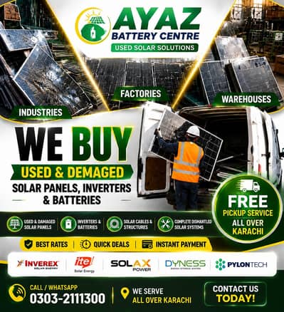 We Buy Used Solar Panels and inverters