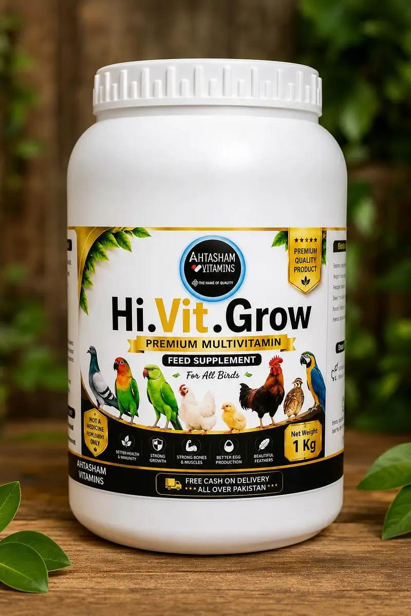 Hi. Vit. Grow premium multi vitamins feed supplyment 1kg packing