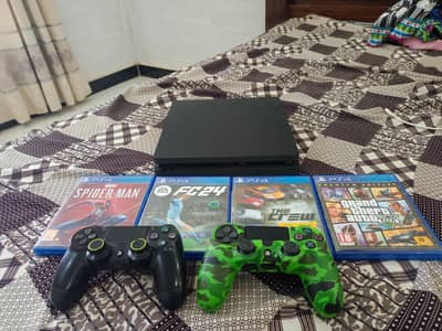 Selling PS4 Slim 1TB with 4 games disc sealed condition