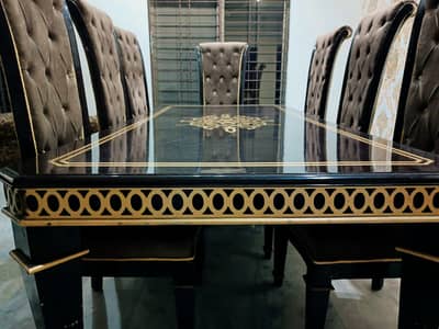 8 Seat Luxury Dining Table/Dining Table/8 Chair/Molty Foam