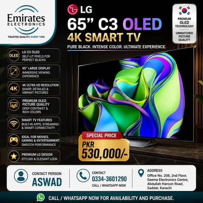 LG 65″ C3 OLED 4K Smart TV | Premium OLED TV