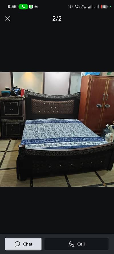 King size Bed with 2 side tables