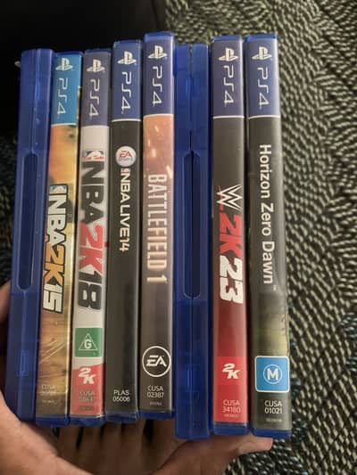 PlayStation cds disks call of duty fifa ps4 gaming