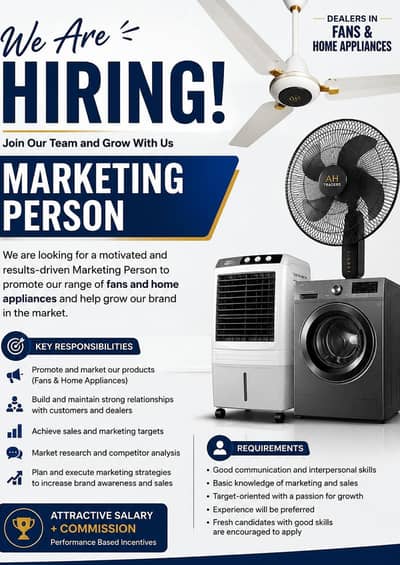 Marketing and sales person