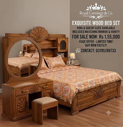 King and queen bed