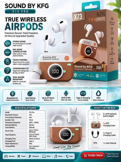 X73 CYXG TWS Wireless Earbuds – Bluetooth 5.3