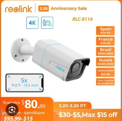 Reolink rlc-811a 8MP outdoor cctv caimera Two way audio