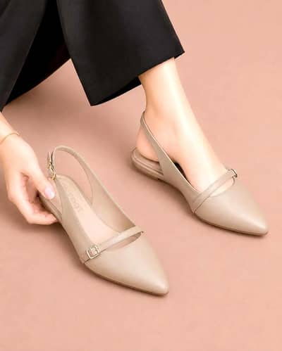 elegant  sling blackpointed toe flats