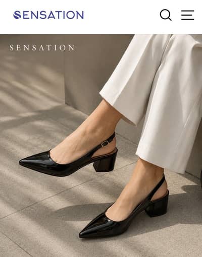 Black Court shoes heels Sensation Brand