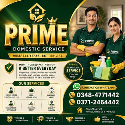 Maid, Babysitter,Cook,PatientAttendant,Driver,Helper, Nurses