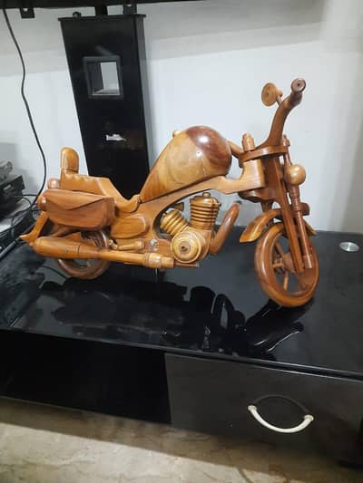wooden motorcycle antique model
