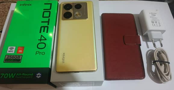 Infinix Note 40 Pro 12+12/256GB Condition 10/10, Genion Box & Charger