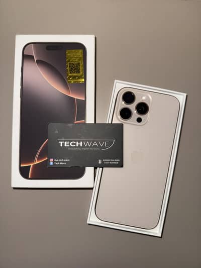 iPhone 16 Pro Max 256gb Desert PTA approved with box 99 and 91 health