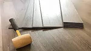 Vinyl floor-Laminated gloss floor-Vinyl tiles-Wooden floor-Floor tiles