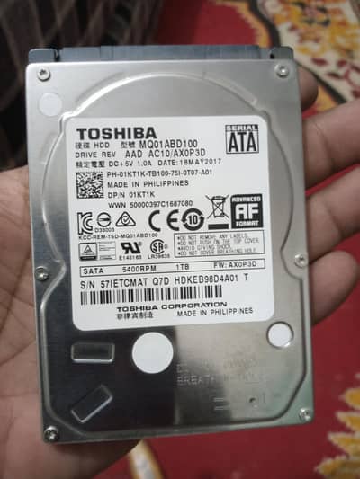 1 Tb hard Toshiba(original)