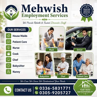Maid, House Maids, cook, chef, Baby Sitter, Filipino maids Available
