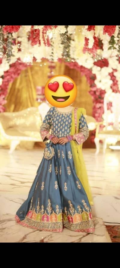 4 piece mehndi lehnga
