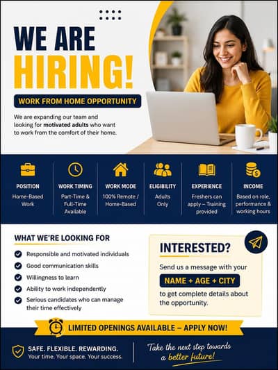 WE ARE HIRING MALE AND FEMALES STAFF FOR ONLINE WORK