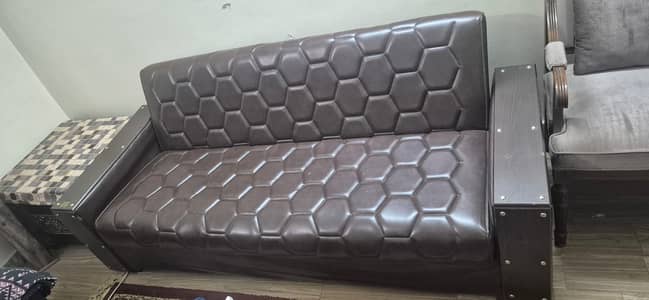 Sofa come bed leather
